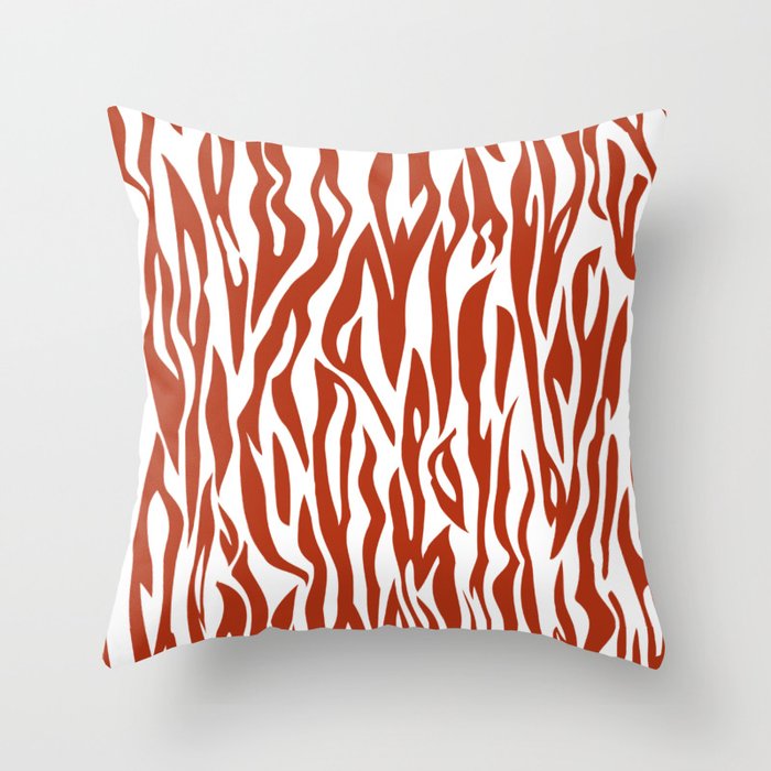 brown zebra animal print Throw Pillow