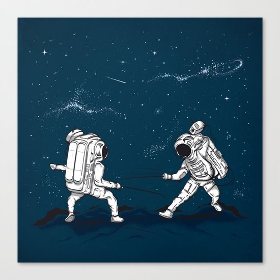 Fencing at a higher Level Canvas Print