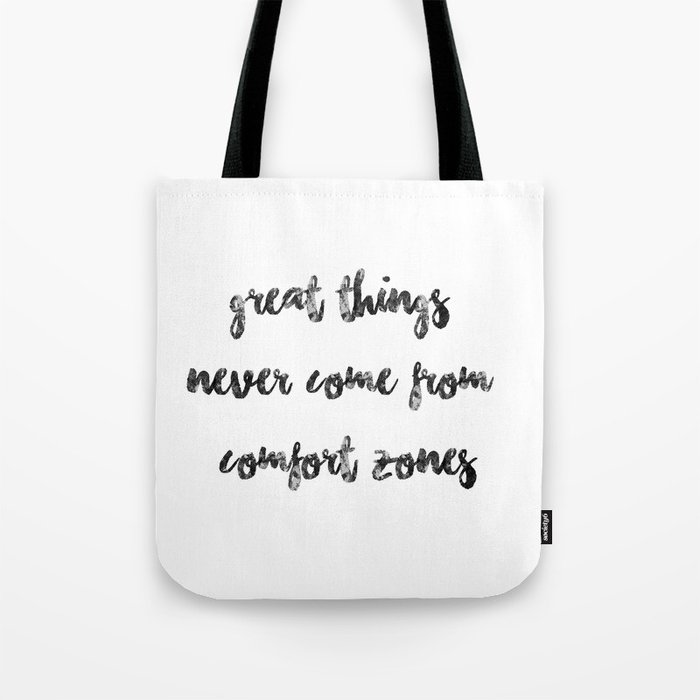 Canvas Shopping Tote Bag Great Things Never Came from Comfort Zones Things Beach for Women