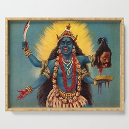 Goddess Kali by Raja Ravi Varma Serving Tray