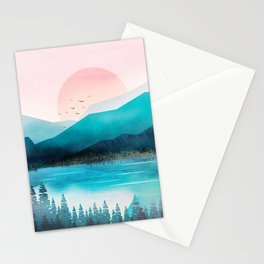 Morning Mountain Mist Stationery Card