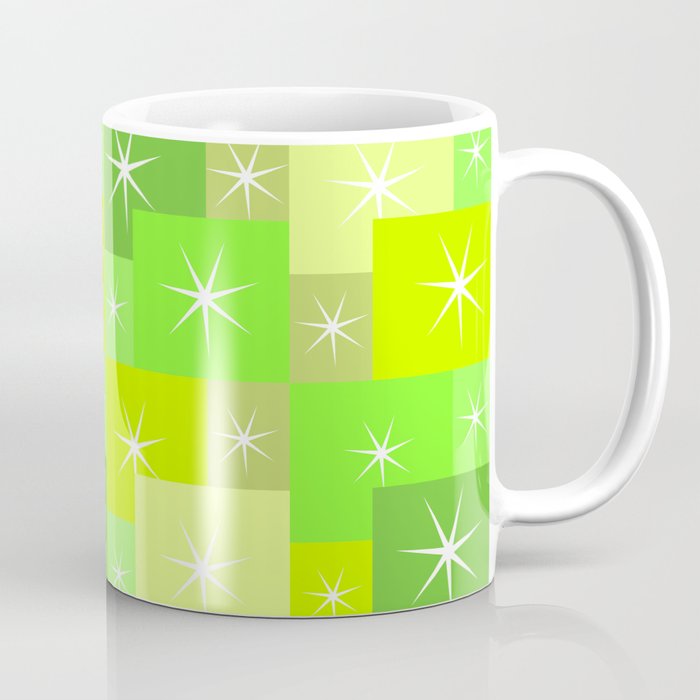 Sparkles and rectangles in green Coffee Mug