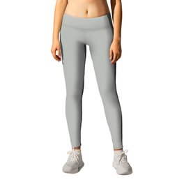 Light Gray Solid Color Pantone Blue Fox 14-4804 TCX Shades of Green Hues Leggings