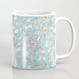 Cute bunny pattern light blue Coffee Mug
