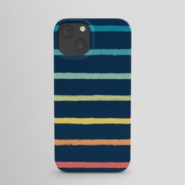 Blue Festival Rainbow Stripe iPhone Case