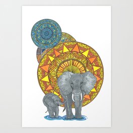 Elephant Majestic Art Print