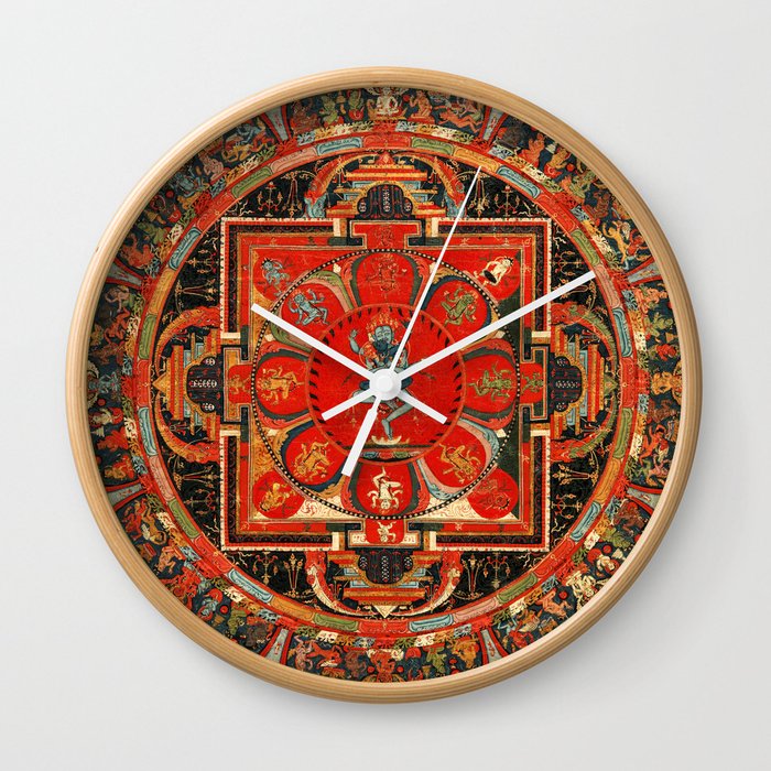 Shri Hevajra Nine Deity Manadala Wall Clock