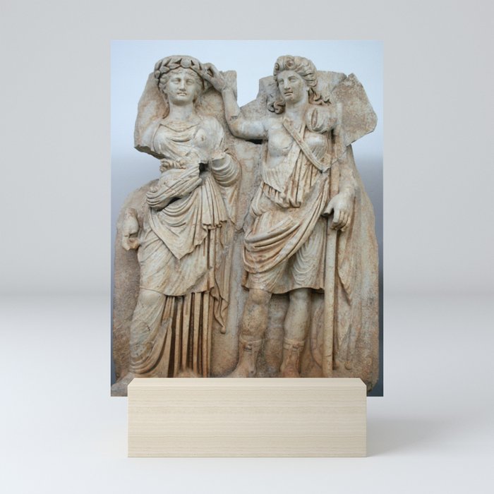 Aphrodite Crowned By Andreia Sebastion Relief Classical Art Mini Art Print