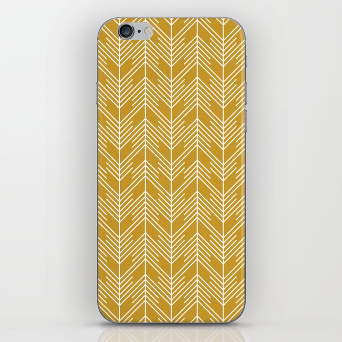 Bohemian Simple Arrows Gold & White iPhone Skin