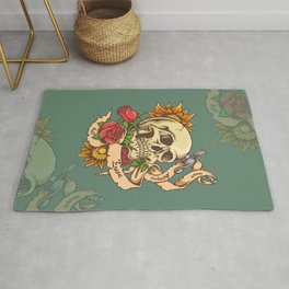 Skull and Sword Rug | Love, Vintage, Ocean, Ship, Silver, Graphicdesign, Sea, Captain, Harbour, Sword 