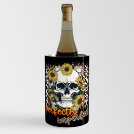 Perfectly imperfect skull with sunflower Wine Chiller