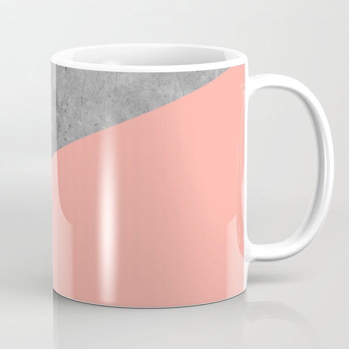 Coral Pink Concrete Coffee Mug