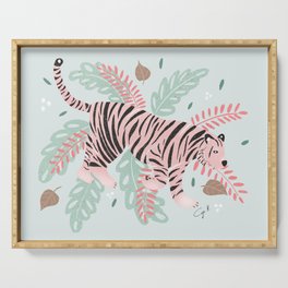 Mint and pink tiger Serving Tray