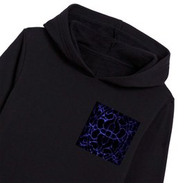 Iolite Violet Blue Gothic Distorted Cathedral Window Black Night Darkness Square Pattern Kids Pullover Hoodies