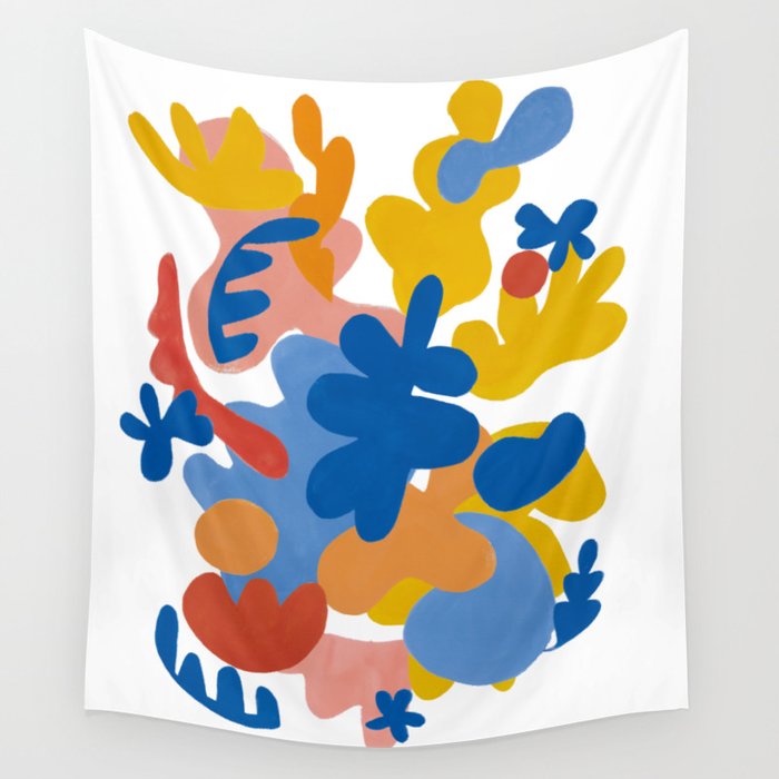 Abstract shapes, inspired by Matisse  Wall Tapestry