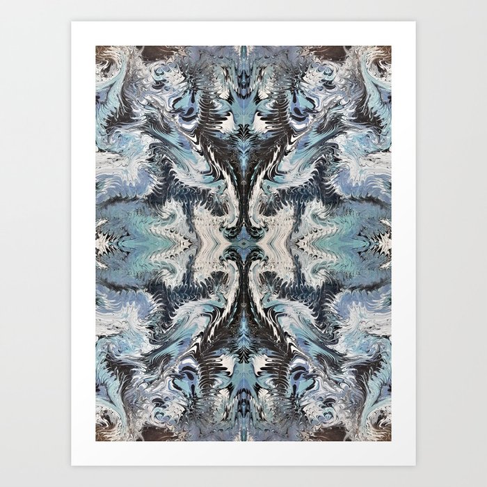 Abstract feathers symmetry Art Print