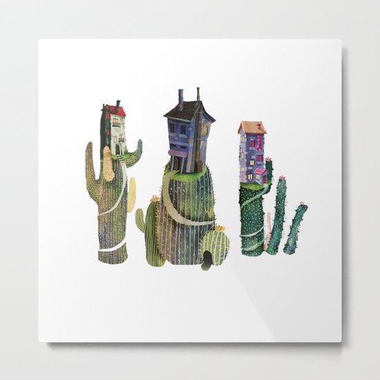 cactus mountains Metal Print