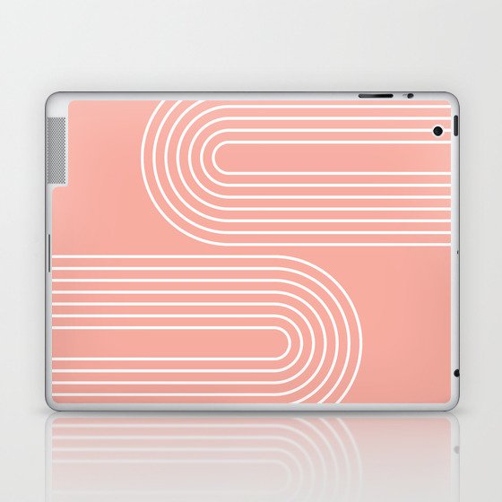 Geometric Lines Rainbow 17 rose gold Laptop & iPad Skin