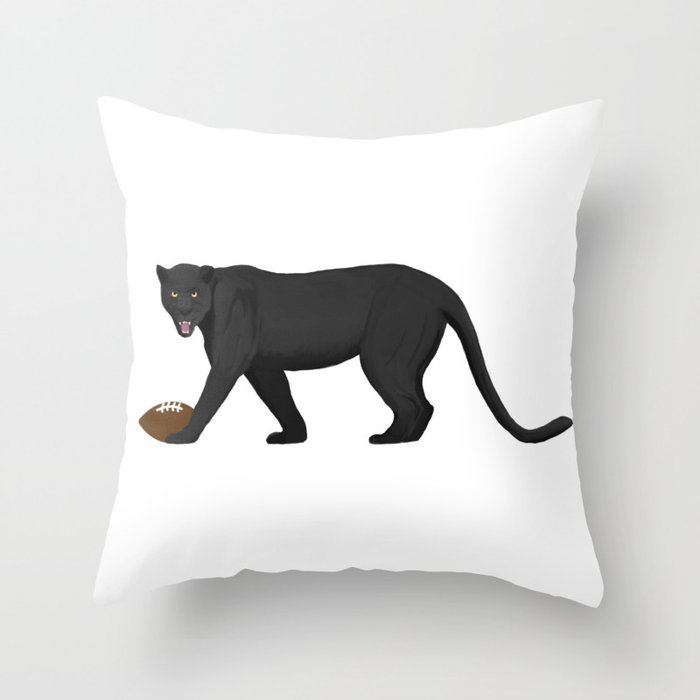 Panther Football Throw Pillow
