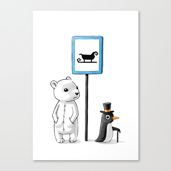 School Stop Canvas Print