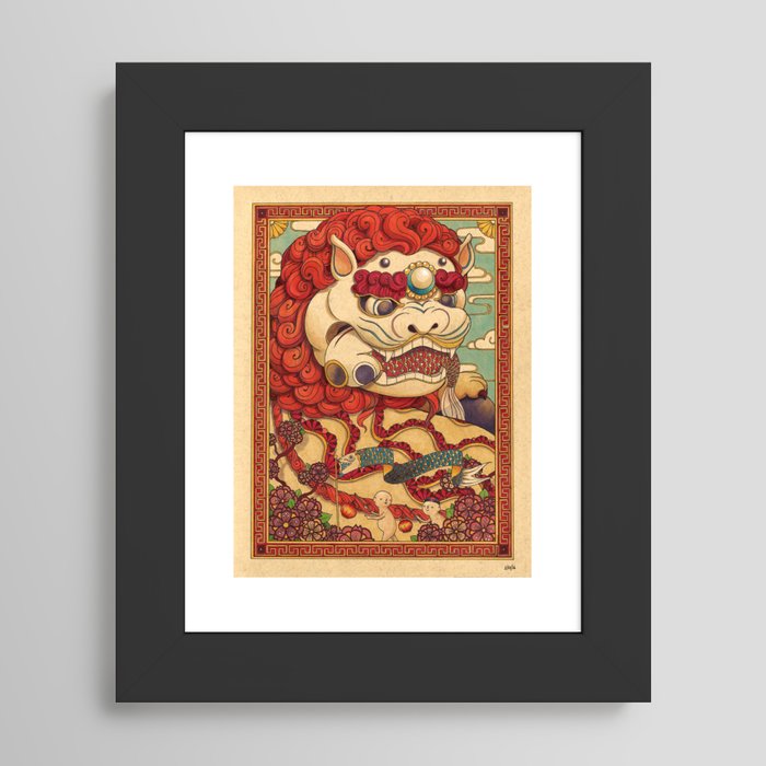 Chinese Lion Art Print by Felicia Chiao | Society6