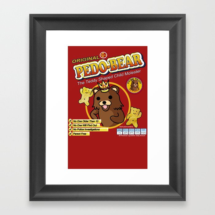 Pombear / Pedobear Crisps Framed Art Print