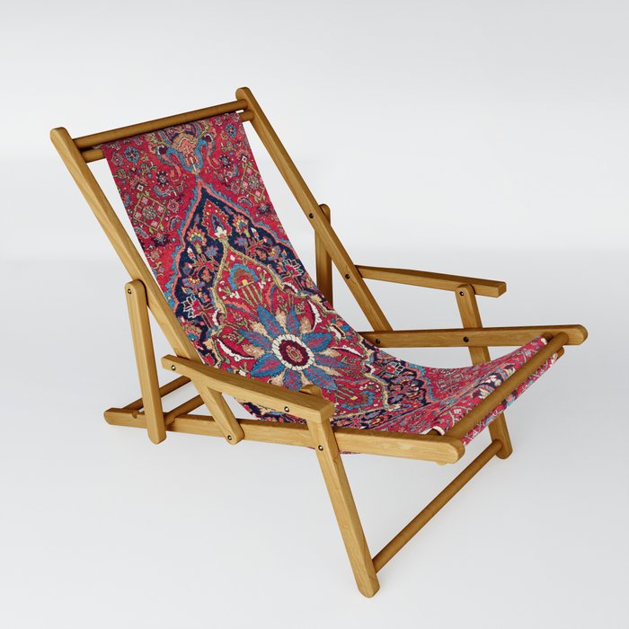 Bijar Kurdish Northwest Persian Rug Print Sling Chair