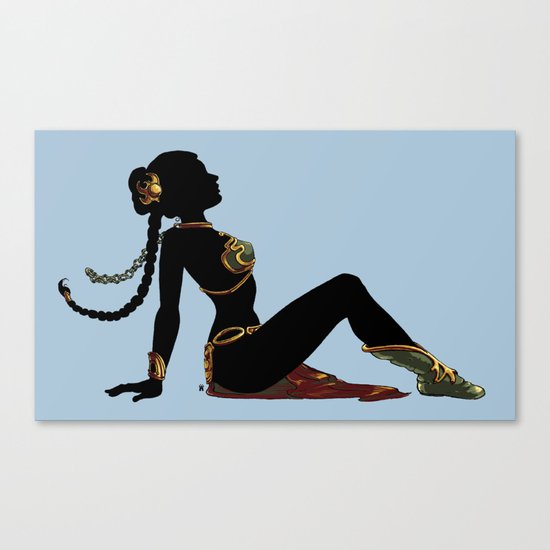 Slave Leia Mudflap Canvas Print