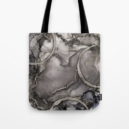 Ink Texture Neutral Grey Abstract Painting Tote Bag