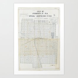 1950 Census Enumeration District Map - Georgia (GA) - Crisp County - Cordele Art Print | Unitedstates, Vintage, America, Poster, Antique, Town, Geography, Usa, Chart, Us 
