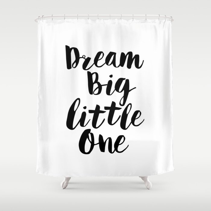 Dream Big Little One Black White Minimalist Childrens Room Nursery