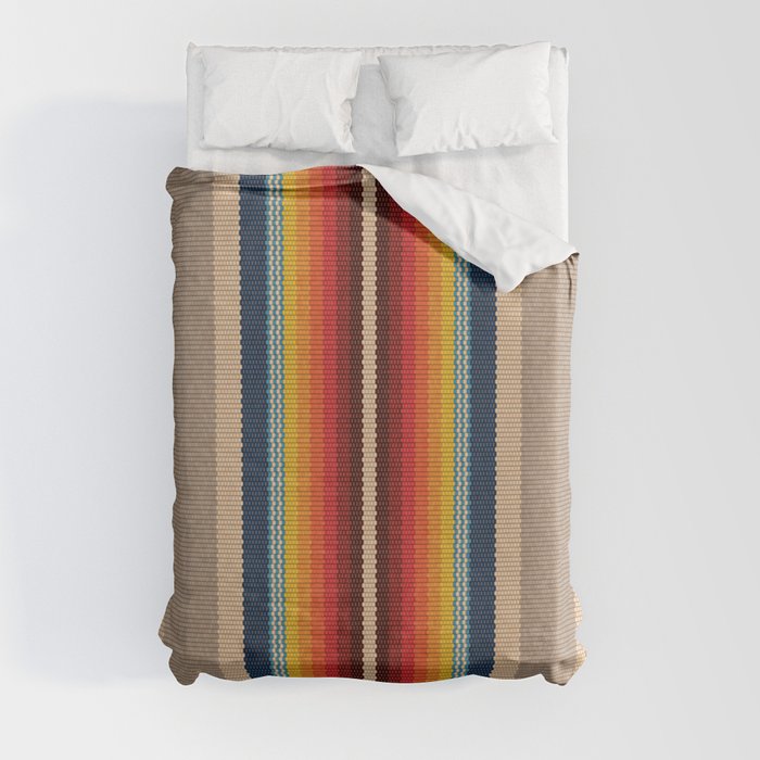 Seamless pattern with colorful serape stripes Duvet Cover