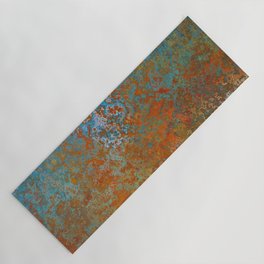 Vintage Rust, Copper and Blue Yoga Mat