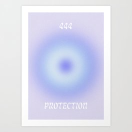 444 • Protection Art Print | Ethereal, Blue, Energy, Yoga, Vibes, Design, Art, Angel, Life, Purple 