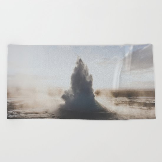 Geysir, Iceland Beach Towel
