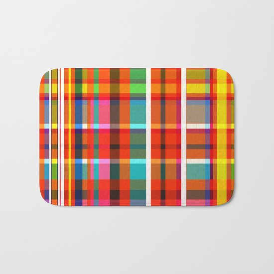 Madras Bright Check Bath Mat