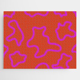 Howdy Vibrant Cow Spots in 70s style Jigsaw Puzzle