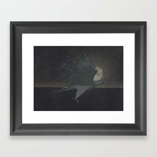 Turbulence at Night Framed Art Print