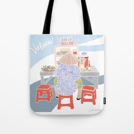 Vietnamese Street Food Illustration Tote Bag