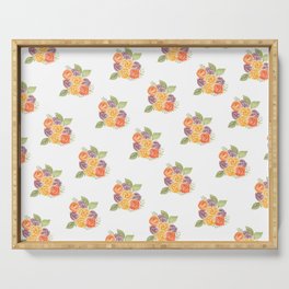 Rustic Roses Pattern // Watercolor Floral Design Serving Tray