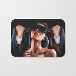 Human Bondage - See No Evil Bath Mat | Womanontop, Cowgirl, Blindfold, Girl, Erotica, Bondage, Sex, Nudity, Woman, Painting 