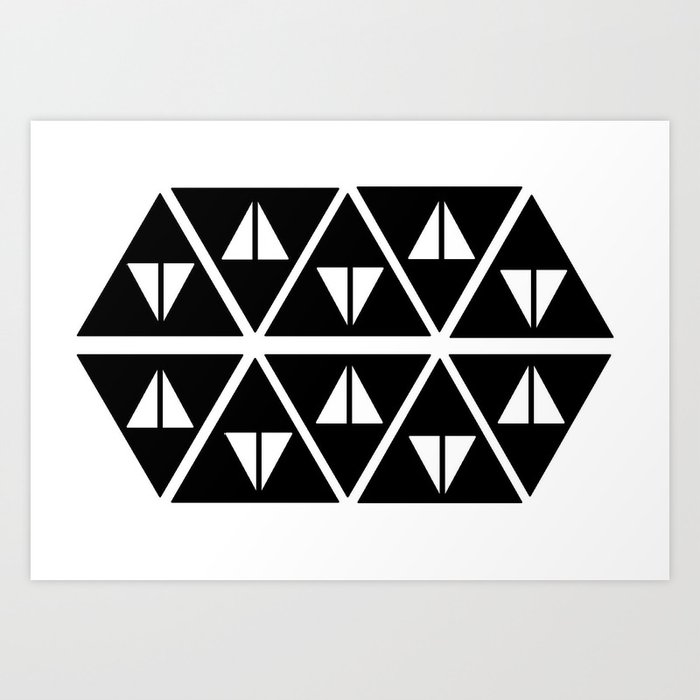 Triangular Triangles Art Print