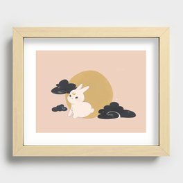 Moonlight Bunny Recessed Framed Print