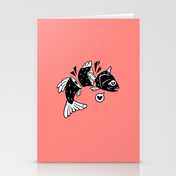 Sad Fish Stationery Cards