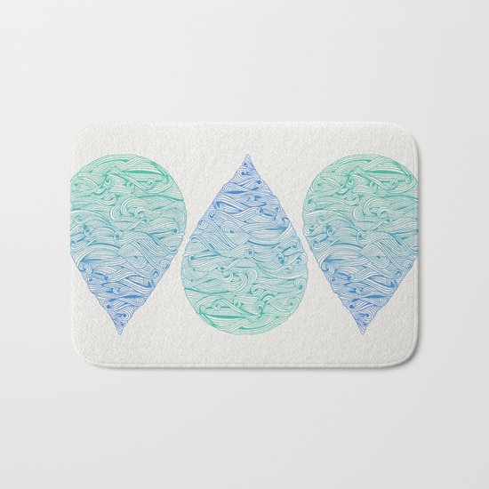 Ombré Droplet Bath Mat