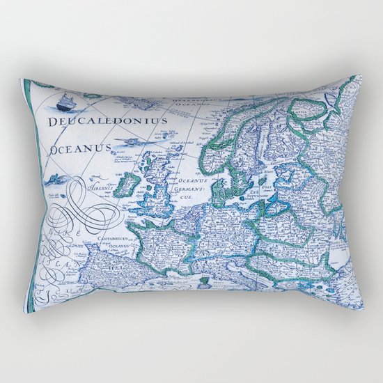 Royal Vintage Map Rectangular Pillow