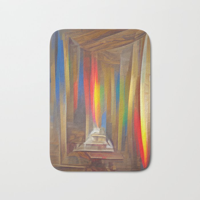 Spectral Prism Abstract Aesthetic No4 Bath Mat