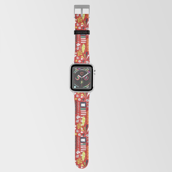 tiki red Apple Watch Band