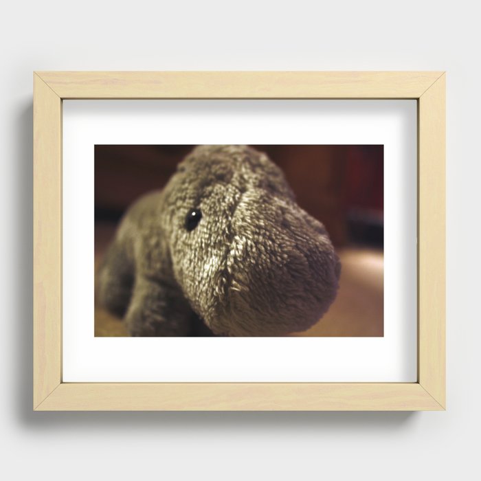 Stuffed Hippo Recessed Framed Print