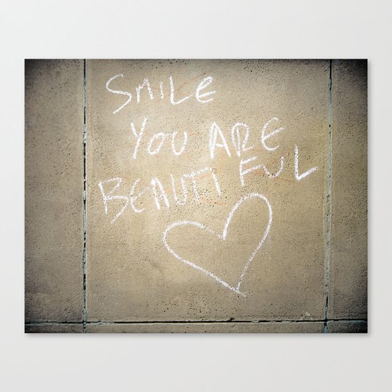 Smile, You Are Beautiful! Canvas Print